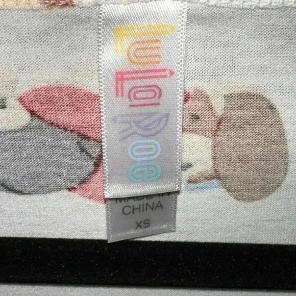 Lularoe XS dog Perfect Tee NWT. White with red , and cute dog ❤️. - Picture 4 of 6